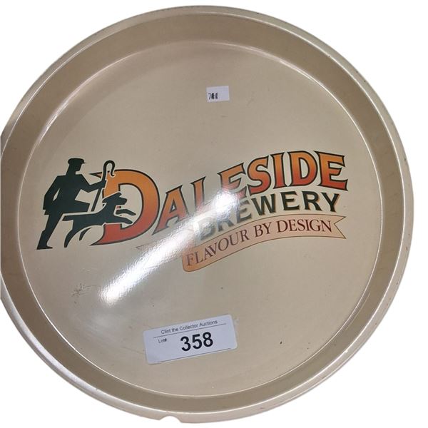 Vintage Daleside Brewery beer tray, 12"dia