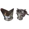 Image 1 : Silver plated metal pitcher & ashtray