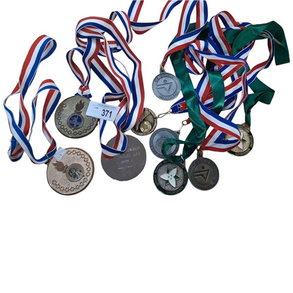 9 vintage athletic medals