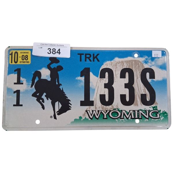 Wyoming license plate