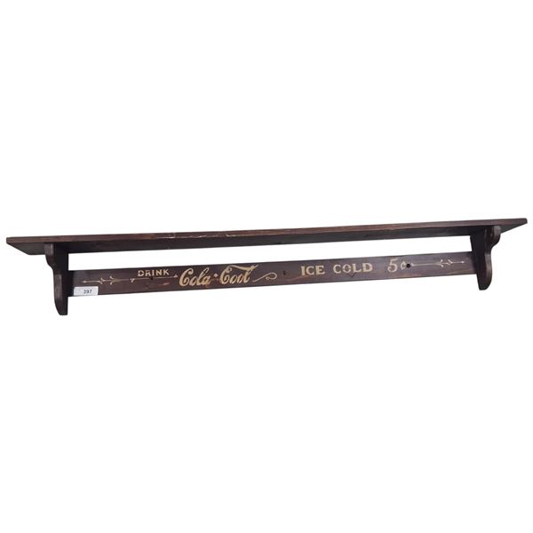 Vintage wooden Cola shelf, 65"