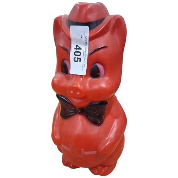 Vintage 70s piggy bank, 12" tall