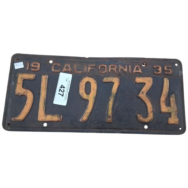 1935 California license plate