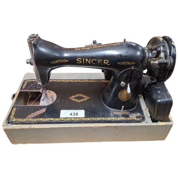 Antique portable Singer sewing machine