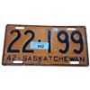 Image 1 : 1942 Sask license plate
