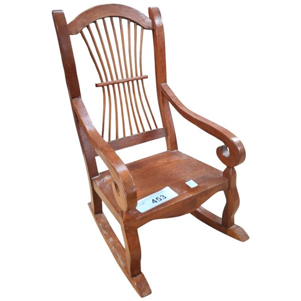 Miniature wooden rocking chair 16" tall