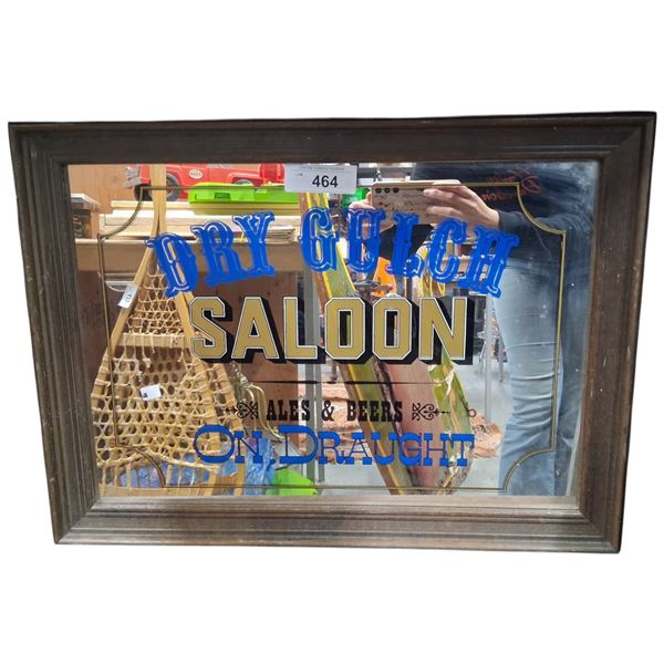 Dry Gulch Saloon bar mirror 21"x16"