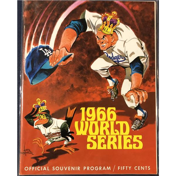 1966 MLB WORLD SERIES PROGRAM - DODGERS vs ORIOLES