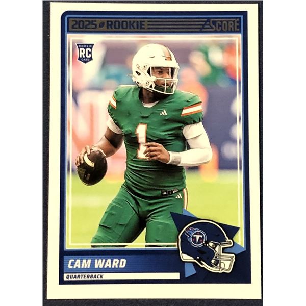 2025 SCORE NFL FOOTBALL CAM WARD ROOKIE CARD