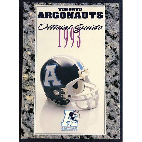 1993 CFL MEDIA GUIDE - TORONTO ARGONAUTS