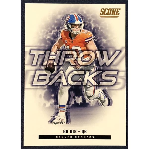 2025 SCORE NFL FOOTBALL BO NIX