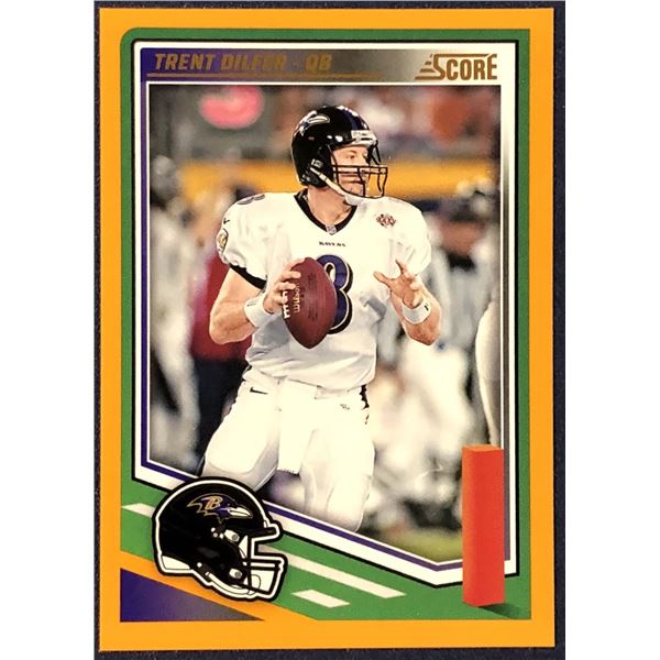 2025 SCORE NFL FOOTBALL ORANGE VARIATION TRENT DILFER