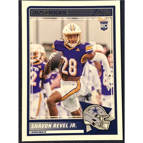 2025 SCORE NFL FOOTBALL SHAVON REVEL JR. ROOKIE CARD