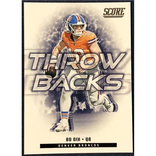 2025 SCORE NFL FOOTBALL THROWBACKS BO NIX