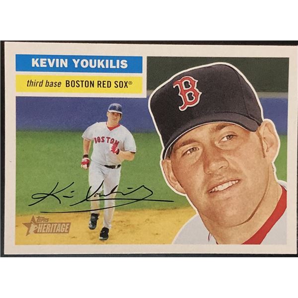 2005 TOPPS HERITAGE KEVIN YOUKILIS ROOKIE CARD