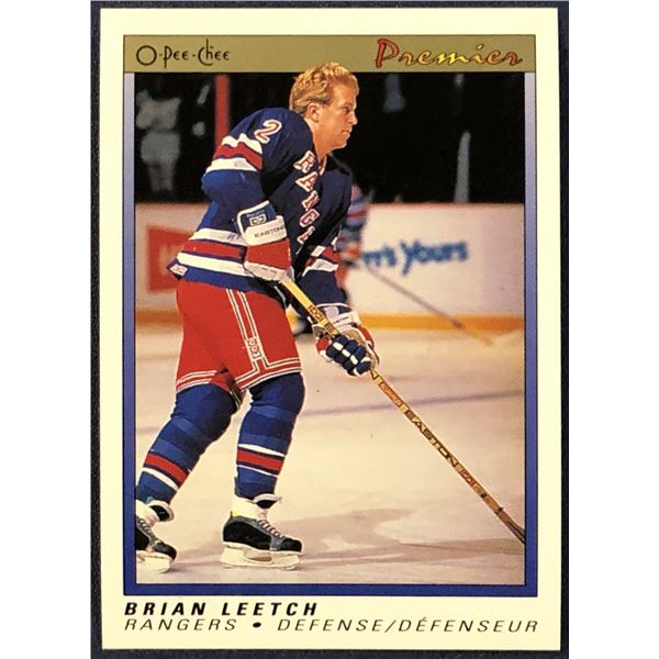 1990-91 O-PEE-CHEE PREMIER BRIAN LEETCH (HOF)