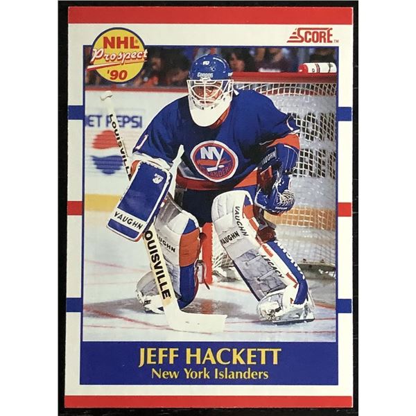 1990-91 SCORE JEFF HACKETT ROOKIE CARD