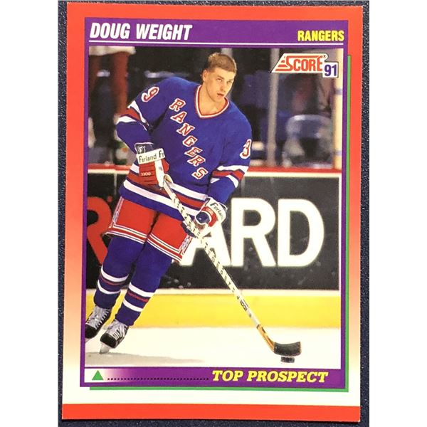 1991-92 CANADIAN SCORE NHL DOUG WEIGHT ROOKIE CARD