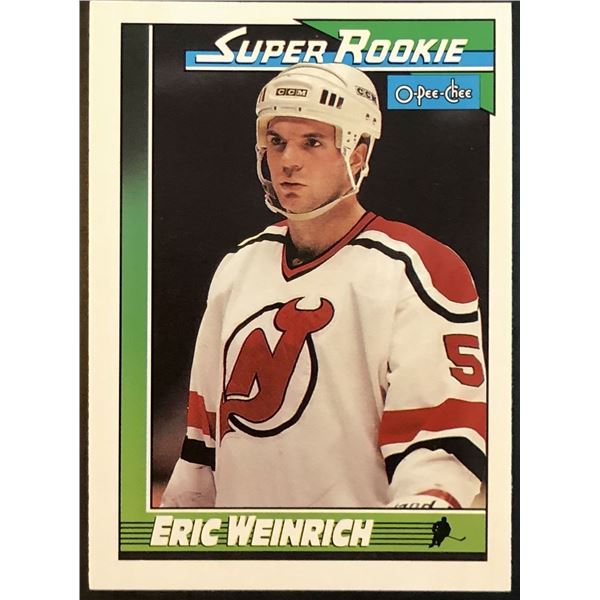 1991-92 O-PEE-CHEE ERIC WEINRICH ROOKIE CARD