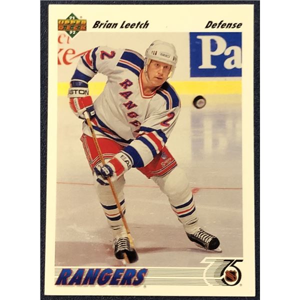 1991-92 UPPER DECK NHL BRIAN LEETCH (HOF)