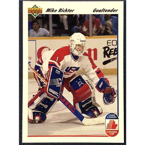 1991-92 UPPER DECK NHL MKE RICHTER (HOF) ROOKIE CARD