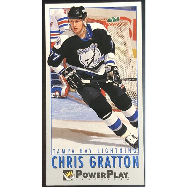 1993-94 FLEER POWERPLAY CHRIS GRATTON ROOKIE CARD