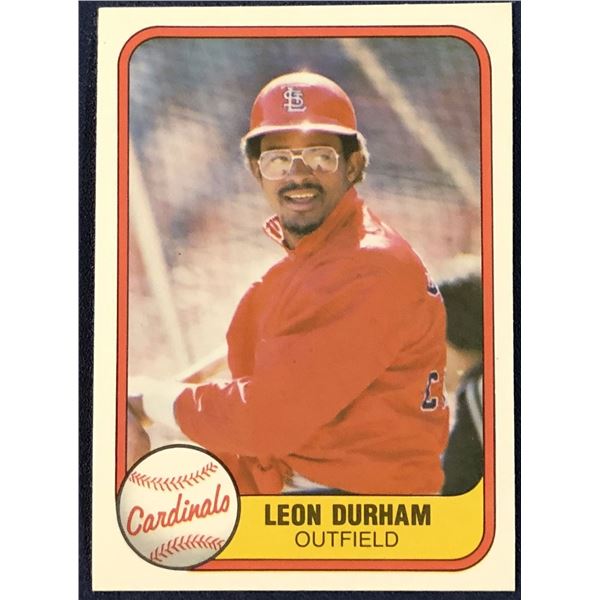 1981 FLEER LEON DURHAM ROOKIE CARD