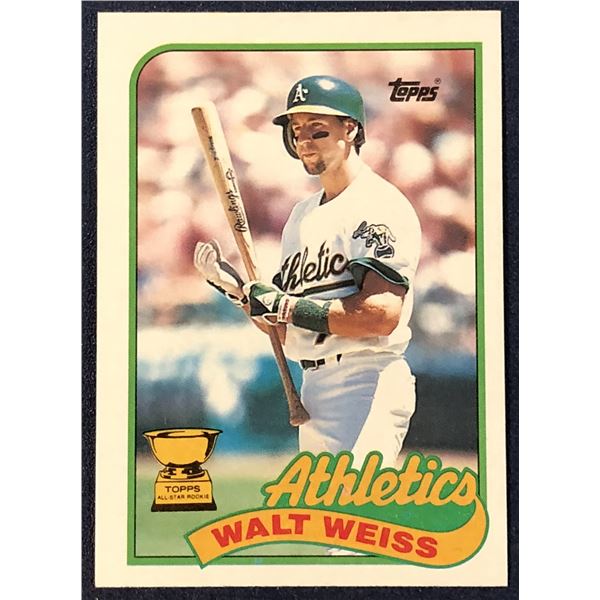1989 TOPPS BASEBALL WALT WEISS ROOKIE CARD