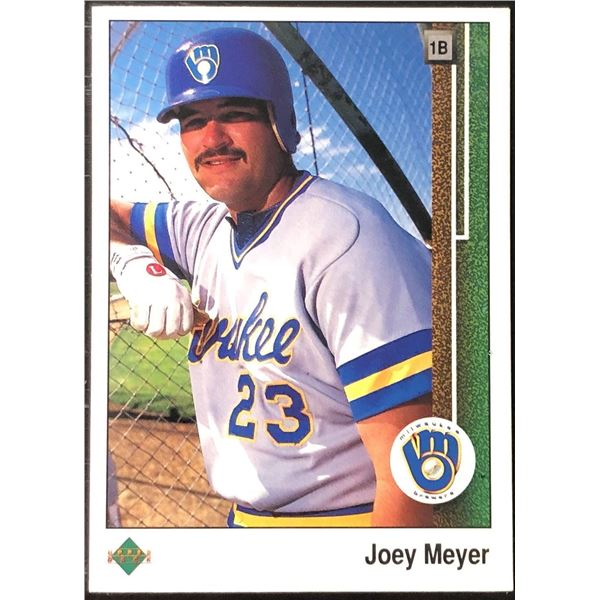 1989 UPPER DECK JOEY MEYER ROOKIE CARD