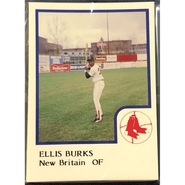 1986 PRO CARDS INC. MiLB NEW BRITAIN RED SOX TEAM SET - ELLIS BURKS