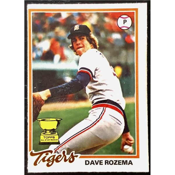 1978 O-PEE-CHEE DAVE ROZEMA ROOKIE CARD