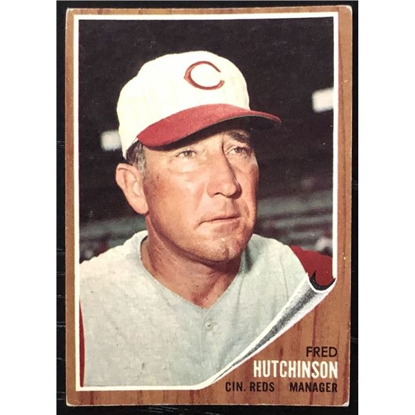 1962 TOPPS FRED HUTCHINSON