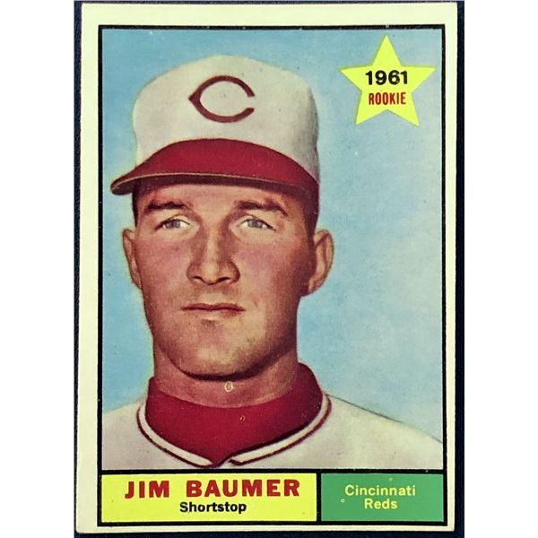 1961 TOPPS JIM BAUMER ROOKIE CARD