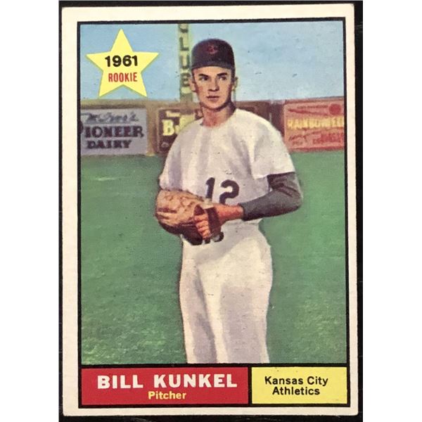 1961 TOPPS BILL KUNKEL ROOKIE CARD