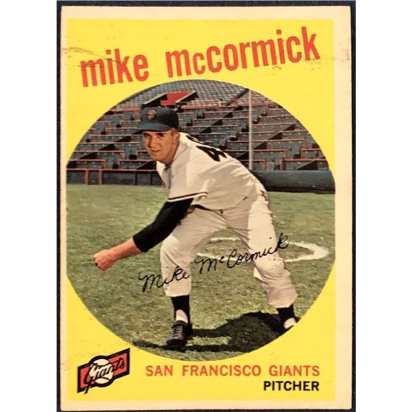 1959 TOPPS GRAY BACKS MIKE McCORMICK