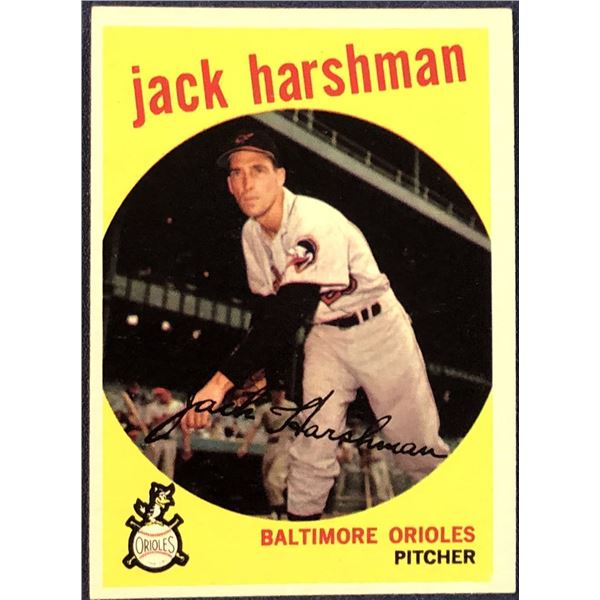 1959 TOPPS GRAY BACKS JACK HARSHMAN