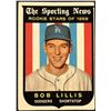 Image 1 : 1959 TOPPS GRAY BACKS BOB LILLIS ROOKIE CARD