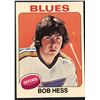 Image 1 : 1975-76 TOPPS NHL HOCKEY BOB HESS ROOKIE CARD