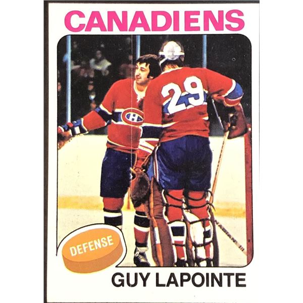 1975-76 NHL TOPPS GUY LAPOINTE (HOF)