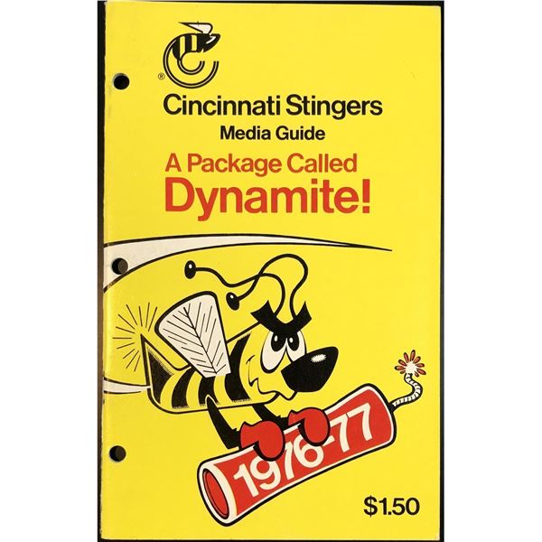 1976-77 WHA CINCINNATI STINGERS MEDIA GUIDE
