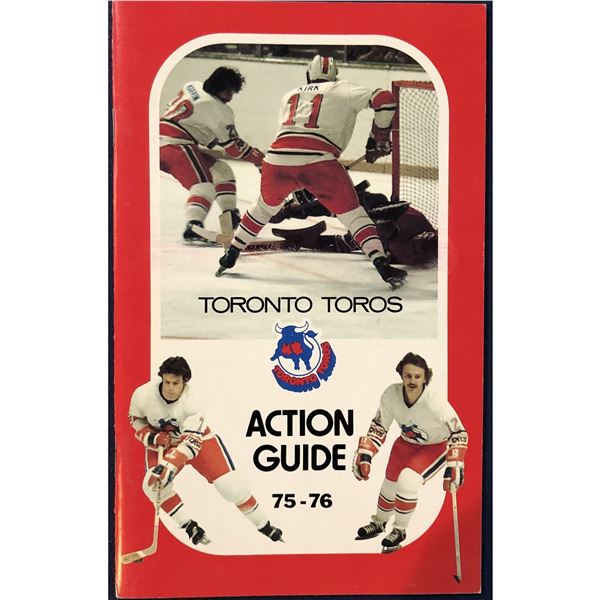 1975-76 WHA TORONTO TOROS MEDIA GUIDE