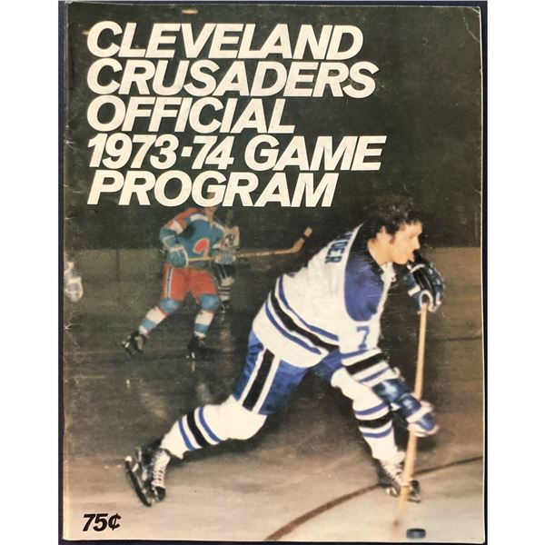 1973-74 WHA GAME PROGRAM - CLEVELAND CRUSADERS vs QUEBEC NORDIQUES
