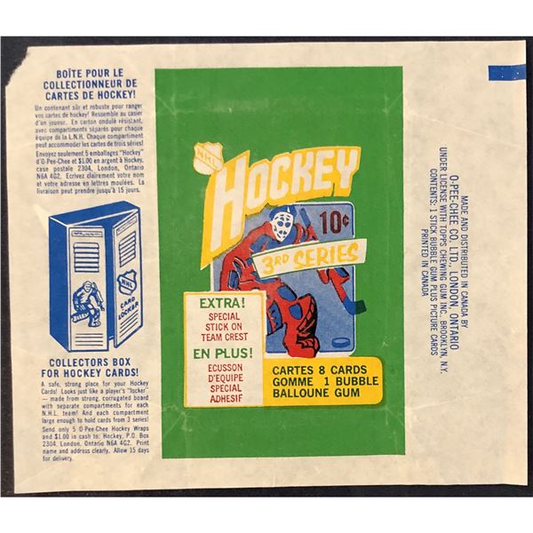 1972-73 O-PEE-CHEE NHL 3rd SERIES WRAPPER