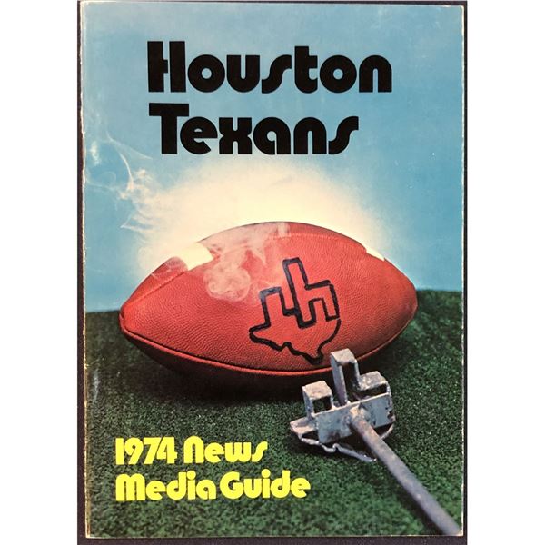 1974 WORLD FOOTBALL LEAGUE HOUSTON TEXANS MEDIA GUIDE