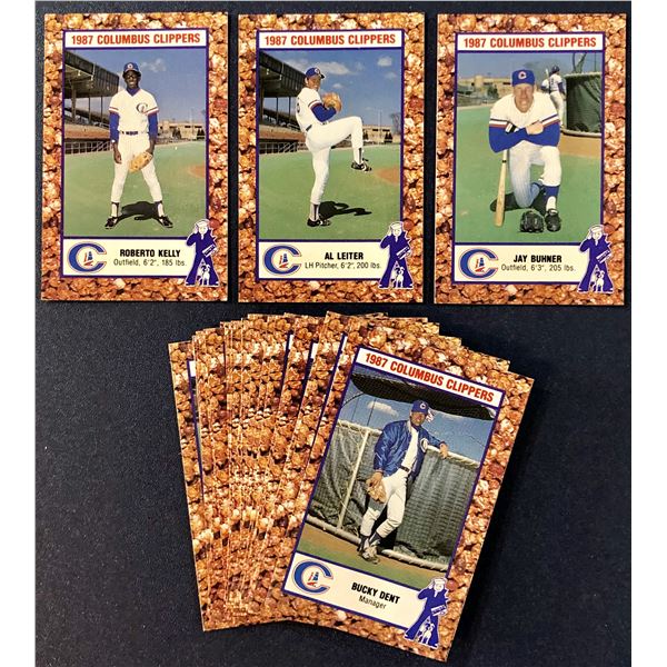 1987 MiLB COLUMBUS CLIPPERS POLICE SET - BUHNER, LEITER, KELLY
