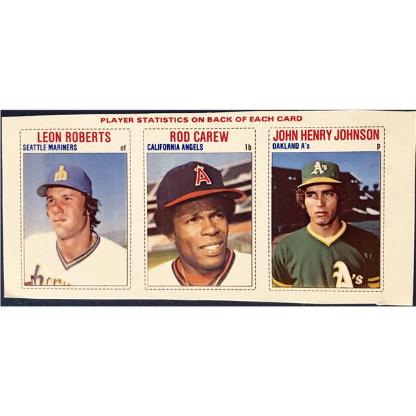 1979 HOSTESS BASEBALL PANEL - ROD CAREW (HOF)