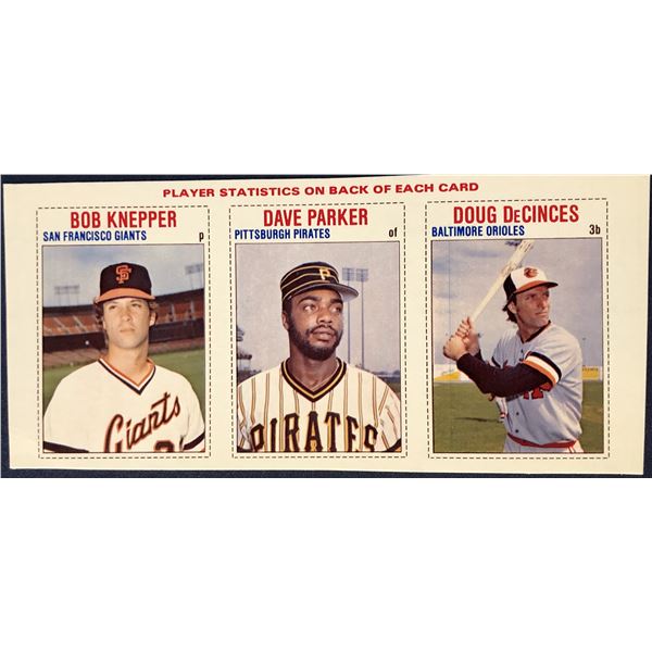 1979 HOSTESS BASEBALL PANEL - DAVE PARKER (HOF)