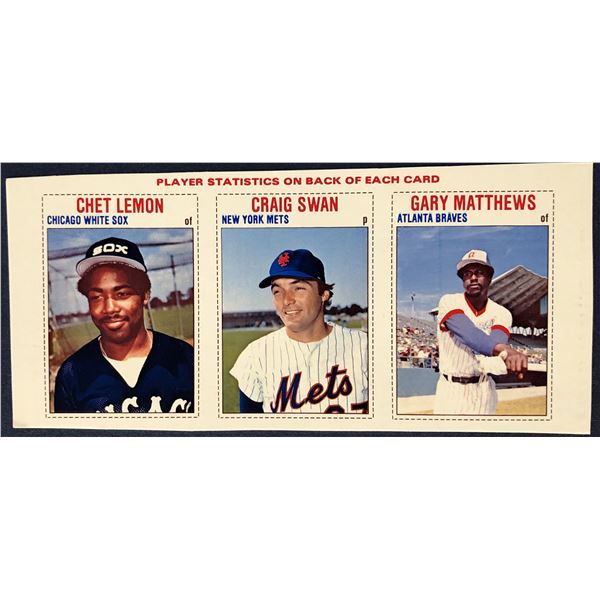 1979 HOSTESS BASEBALL PANEL - CHET LEMON
