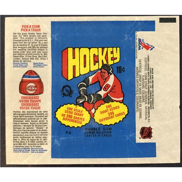 1976-77 O-PEE-CHEE NHL WRAPPER