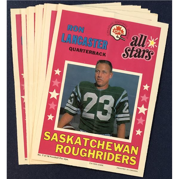 1971 O-PEE-CHEE CFL FOOTBALL PIN-UP POSTERS SET